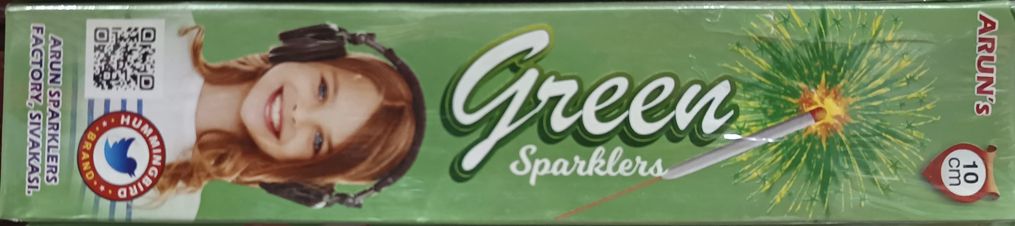 10 cm Green Sparkler (10 pcs)