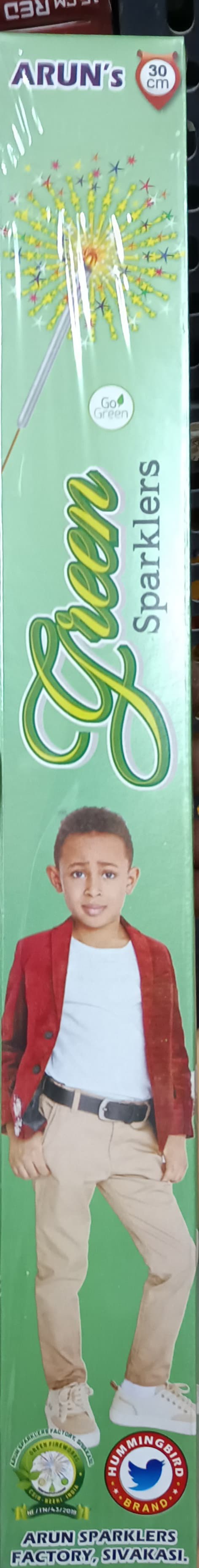 30 cm Green Sparkler (5 pcs)